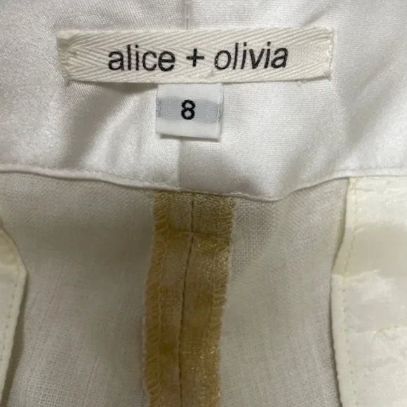 EUC Alice + Olivia Gold Cuffed Dress Shorts - Picture 5 of 10